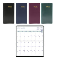 Blueline - 2027 agenda de poche mensuel 18 mois avec reliure reliure piqûre à cheval – 6 1/2 po x 3 1/2 po – couleurs assorties – bilingue-18 mois: juillet 2026 à décembre 2027