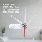 Vileda - Flex & Catch Ensemble d'époussetage-La tête pivotante personnalisable vous permet de changer l’angle pour épousseter tous les coins et recoins