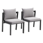 Zuo - Horizon Chaise de salle à manger - Gris - Ensemble de 2-Assemblage requis