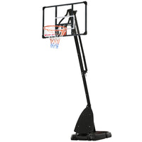Soozier – Panier de basketball ajustable avec panneau et base lestée-Conception à levage par cric avec poignée pour ajuster la hauteur, adaptée à différents âges et niveaux de compétence
