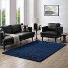 Modway - Enyssa Solide Tapis 5 pi l x 8 pi L Shag Area - Marine-Tissage shag d’environ 2 pouces