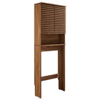 Modway - Render Par-dessus les toilettes Armoire de rangement de salle de bain in Noyer-Armoire de rangement au-dessus de la toilette