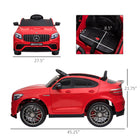 Aosom - Voiture électrique pour enfants 12v, mercedes benz amg glc63s coupe - rouge-Double moteur 12V pour une conduite puissante et une autonomie de 1h après une charge complète 
