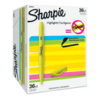 Surligneurs Sharpie genre stylo à encre liquide, pointe  biseautée – jaune – Paquet de 36-Jaune