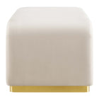 Modway - Koda Performance Velvet Ottoman de la cascade - Brass Almond-Capsules de pied ajustables