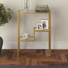 Hudson&Canal - Console Lovett 22" de largeur par - Laiton-Dimensions du produit : 8" L x 22" l x 29,5" H