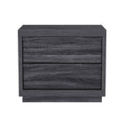 Manhattan Comfort - Table de nuit contemporaine Navis 26" à 2 tiroirs - Gris charbon-La finition aspect bois offre une apparence chaleureuse et naturelle prisée dans la conception de meubles modernes