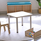 Beleduc Furniture - table carrée de classe Santino  - 60 L x 60 W cm - blanc-Design adapté aux enfants avec des coins arrondis