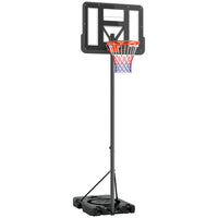 Soozier – Panier de basketball portatif extérieur-La hauteur s’ajuste de 4,6 à 10 pi (1,4 à 3,05 m) pour s’adapter à différentes tailles de joueurs
