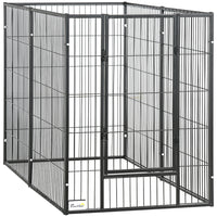 PawHut - Parc à chiens robuste 6 panneaux pour chiens S/M/L - 59 po x 40 po -Longueur réglable sur 12 niveaux, peut être ajustée selon les différentes étapes et races de chiens