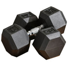 Soozier - Ensemble d’haltères hexagonaux 2 x 50 lb avec poignées antidérapantes-Poignées courbées de façon ergonomique et texturées pour une sécurité accrue 