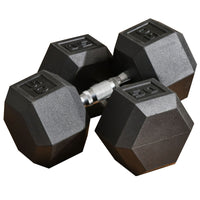 Soozier - Ensemble d’haltères hexagonaux 2 x 50 lb avec poignées antidérapantes-Poignées courbées de façon ergonomique et texturées pour une sécurité accrue 