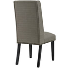Modway - Baron Tissu Chaise à manger Ensemble de 2 - Granite-Pieds en caoutchouc massif