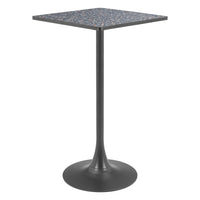 Zuo - Spot Table de bar - Noir-Plateau en MDF imitation terrazzo