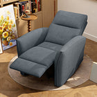 HOMCOM - Fauteuil inclinable électrique avec ports USB - gris charbon-Tissu doux teinté à l’aspect cuir résistant à l’usure et assurant votre confort   