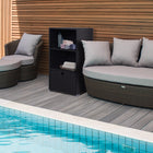 Outsunny - Armoire de rangement d’extérieur avec étagère et tiroir, brun foncé-Idéal pour la piscine, la terrasse, le jardin, la salle de bain, le spa, la terrasse et tout autre espace de vie intérieur ou extérieur