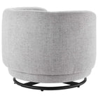 Modway - Relish Tissu rembourré Chaise pivotante - Noir Gris clair-Rembourrage en mousse dense