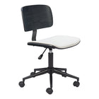 Zuo - Duravel Chaise de bureau - Blanc/Noir-Hauteur réglable pour un confort personnalisé optimal