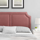 Modway - Cynthia Performance Velvet Tête de lit King/King de Californie, Rose poussiéreuse-Performance Velvet