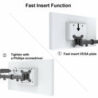 ShoppingAll Support entièrement réglable pour double écran et ordinateur portable-Le support de bureau peut être fixé par une pince en C (épaisseur max 66 mm) ou par un œillet (épaisseur max 61 mm) sur n'importe quelle surface