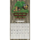 DateWorks - 2026 Mini Calendrier Mural 16 Mois - 7 po x 7 po - Minecraft - Anglais -Divertissement