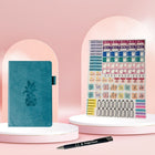 Wamaco - Collection Essential Planning Ananas - Agenda non daté bleu sarcelle, autocollants et stylo-Professionnel - Notre collection Planner Essentials ajoute une touche esthétique à toutes ses utilisations. Le stylo à bille écrit en douceur et les autocollants permettent d'attirer l'attention sur les jours et les engagements importants.