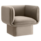 Modway - Tate Performance Velvet Chaise d’accent - Taupe-Velours de performance résistant aux taches
