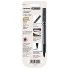 uni-ball – Stylos à bille roulante Deluxe – 0,5 mm – noir – paquet de 3  -Extérieur attrayant en acier brossé avec un fini noir mat étincelant