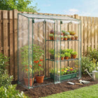 Outsunny - Serre tunnel de marche 20 pi x 10 pi x 7 pi avec 2 barres de soutien, vert-Montage sans outils pour vous faire gagner du temps et profiter davantage du jardinage  
