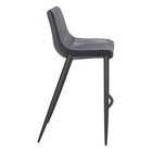 Zuo - Magnus Tabouret de bar - Gris foncé/Noyer - Ensemble de 2-Dimensions: 21,7 po L x 20,7 po L x 43,3 po H