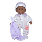 JC Toys - La Baby poupée douce de 11 po - Violet avec couverture - Afro-américaine-Léger et facile à tenir, à transporter et à câliner pour les jeunes mains