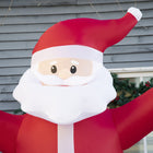 Outsunny - Père Noël gonflable de 2 - 4 m tenant un panneau lumineux de bénédictions - rouge-Le tissu de polyester certifié IP44 convient à une utilisation intérieure et extérieure