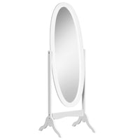 HOMCOM - Miroir pleine longueur - 18,9 po l x 57,9 po H - blanc-Conception en ligne longue inclinable à deux angles différents pour offrir la vue souhaitée 