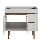 Modway - Harvest 36" Armoire de toilette de salle de bain (lavabo non inclus) - Noyer gris-Assemblée requise