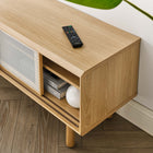 Modway - Kurtis 47 po Meuble TV, Chêne-Trous de gestion des câbles