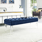 Modway - Valet Performance Velvet Banc - Marine-Rembourrage en mousse dense