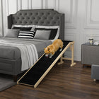 PawHut - Rampe pour animaux, marches de lit pour chien avec tapis antidérapant, 74 po L x 16 po l x 25 po H - naturel-Sert également de belle décoration pour votre pièce 