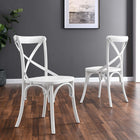 Modway - Gear Fauteuil d’appoint de salle à manger - Blanc-Capsules de pied non marquées