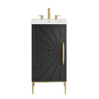 Modway - Awaken 18" Vanette de salle de bain - Blanc Noir-Assemblée requise