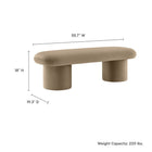 Modway - Orla Performance Velvet Banc - Taupe-Siège en mousse dense