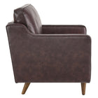Modway - Impart Cuir authentique Fauteuil - Brown-Expéditions dans une boîte pratique