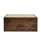 Modway - Truett Square Rotin de bois Table basse - Noyer-Coussinets de pied non marqués