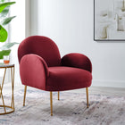 Modway - Transcend Performance Velvet Fauteuil - Marron-Revêtement en velours de performance