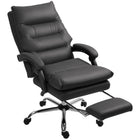 Vinsetto - Fauteuil de bureau exécutif avec repose-pieds et massage à 6 points et chaleur - noir-Six points de massage par vibration avec cinq modes et chauffage lombaire pour détendre votre corps 