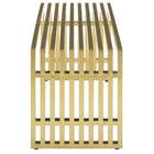 Modway - Gridiron Médium Acier inoxydable Banc - Or-Facile à nettoyer