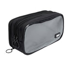 ZIPIT - Étui à crayons Half & Half, trousse scolaire à 3 compartiments, noir-Amusante et transparente: Ajoutez une touche d’excitation à votre journée avec une trousse esthétique dotée d’un compartiment avant transparent, qui vous offre un aperçu de vos stylos et crayons colorés