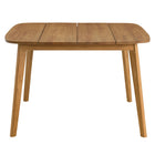 Modway - Vienna 46 po Carré Terrasse extérieure Bois de teck Table à manger, Naturel-Sièges : 4 personnes