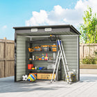Outsunny - Abri de jardin extérieur 6 pi x 4 pi avec porte verrouillable et 2 aérations - gris-Deux fentes de ventilation permettent à l’air frais d’entrer

