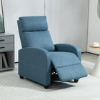 HOMCOM - Fauteuil inclinable push back avec siège rembourré pour home cinéma - bleu-Les accoudoirs et dossiers généreusement rembourrés offrent un confort exceptionnel 