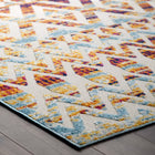 Modway - Reflect Treillis marocains Tamako Diamond et Chevron Tapis intérieur / extérieur de 5 pi l x 8 pi L - Multicolore-Étanchéité, taches et résistants à l’eau / Faciles à nettoyer